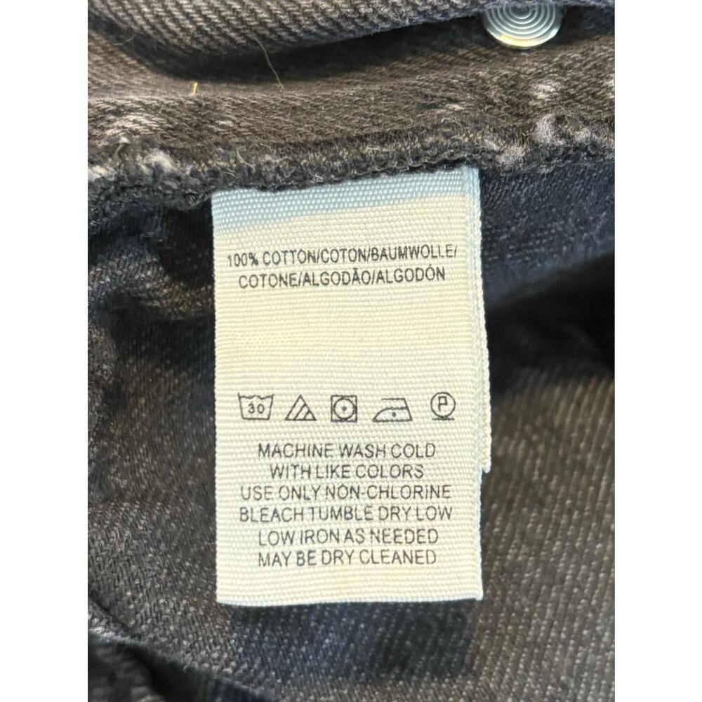 Free People Ziggy Denim Overall Mini Dress Skirtall Frayed Gray Festival Size 10 - Picture 7 of 7